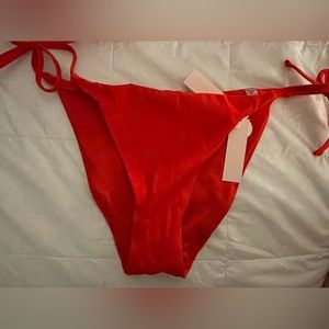 Victoria's Secret red string bikini bottom